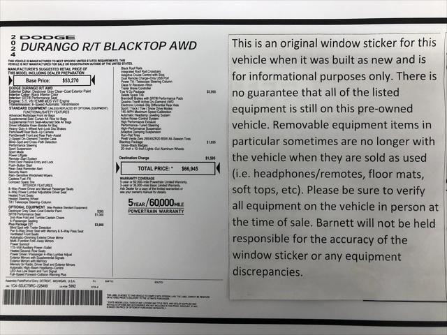 2024 Dodge Durango R/T Plus AWD