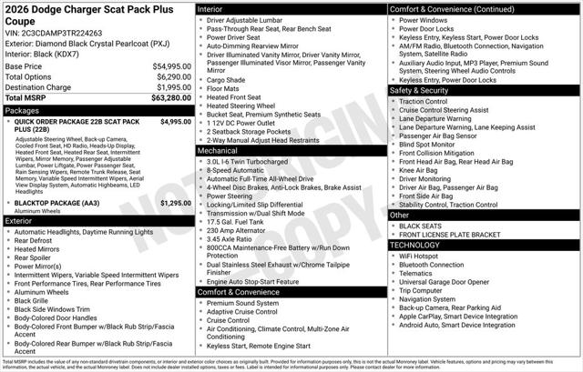 2026 Dodge Charger Scat Pack Plus 2-Door AWD