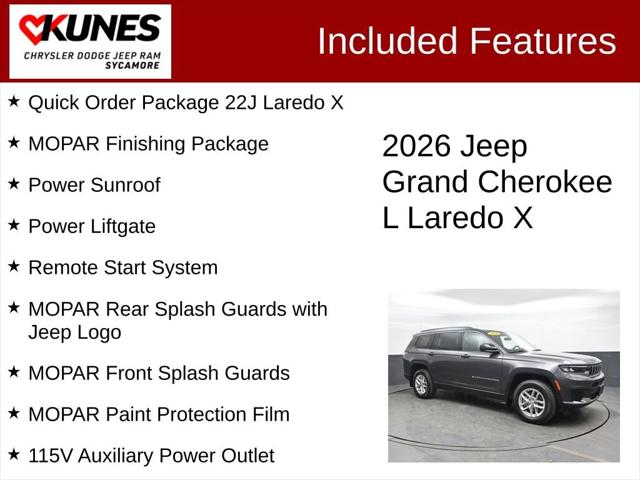 2026 Jeep Grand Cherokee L GRAND CHEROKEE L LAREDO X 4X4 2026 Jeep Grand Cherokee L GRAND CHEROKEE L LAREDO X 4X4