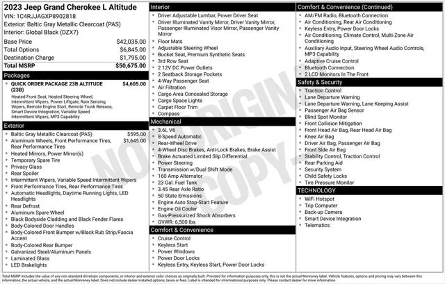 2023 Jeep Grand Cherokee L Altitude 4x2 2023 Jeep Grand Cherokee L Altitude 4x2