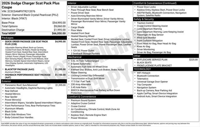 2026 Dodge Charger CHARGER SCAT PACK PLUS 2-DOOR AWD
