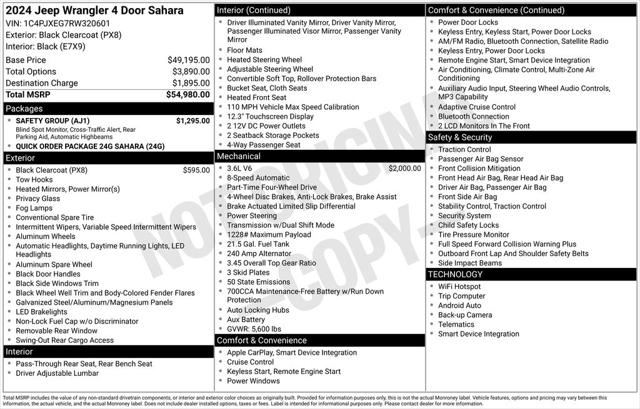 2024 Jeep Wrangler 4-Door Sahara 4x4
