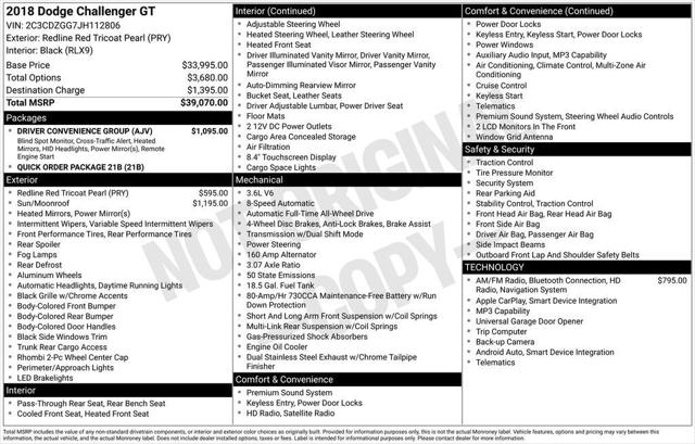 2018 Dodge Challenger GT AWD 2018 Dodge Challenger GT AWD