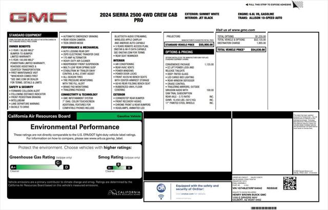 2024 GMC Sierra 2500HD 4WD Crew Cab Standard Bed Pro