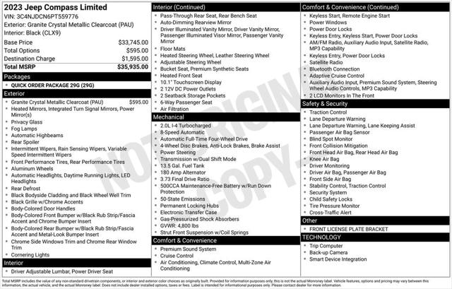 2023 Jeep Compass Limited 4x4 2023 Jeep Compass Limited 4x4