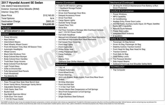 2017 Hyundai Accent SE 2017 Hyundai Accent SE