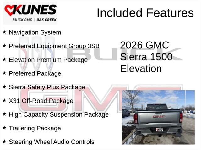 2026 GMC Sierra 1500 Crew Cab, Short Bed, Elevation, 4WD