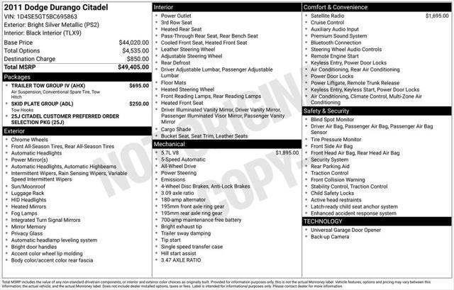 2011 Dodge Durango Citadel 2011 Dodge Durango Citadel