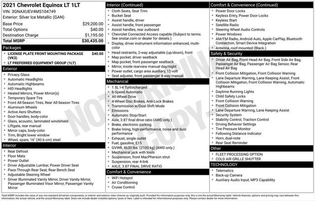 2021 Chevrolet Equinox AWD LT