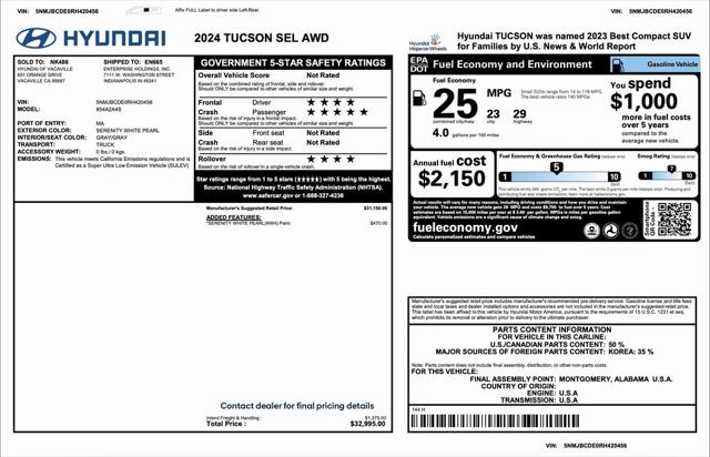 2024 Hyundai Tucson SEL