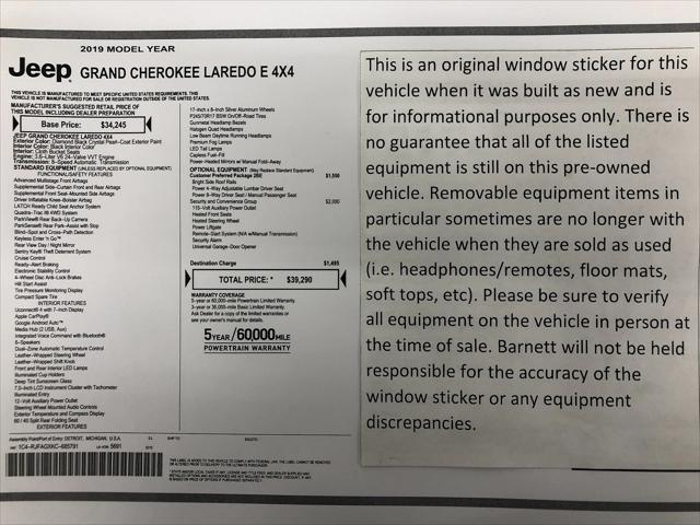 2019 Jeep Grand Cherokee Laredo E 4x4