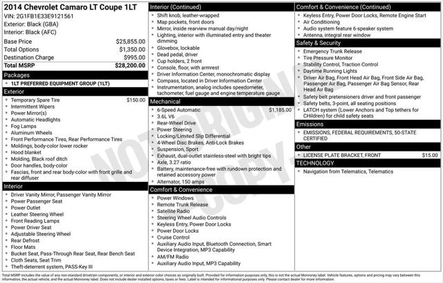 2014 Chevrolet Camaro 1LT