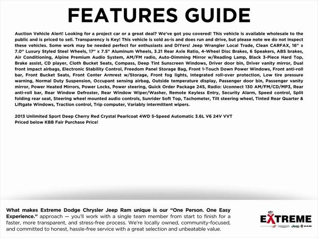 2013 Jeep Wrangler Unlimited Sport