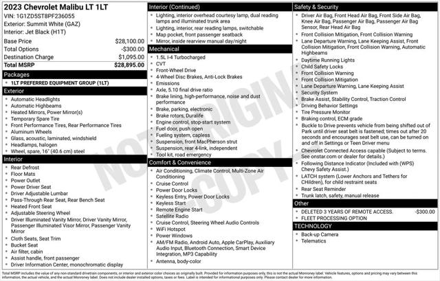 2023 Chevrolet Malibu FWD 1LT