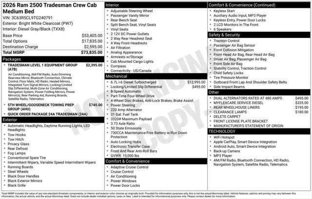 2026 Ram 2500 Tradesman Crew Cab 4x4 64 Box