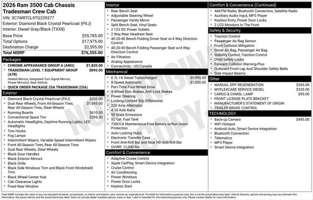 2026 Ram 3500 Tradesman/Big Horn