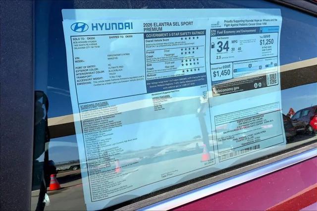2026 Hyundai Elantra SEL Sport Premium
