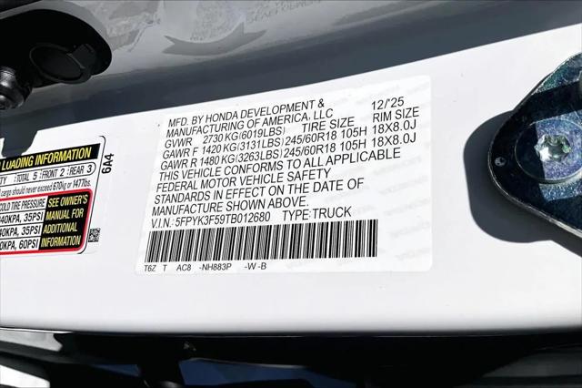 2026 Honda Ridgeline RTL