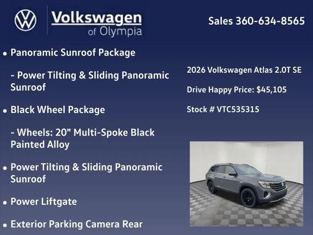 2026 Volkswagen Atlas SE with Technology