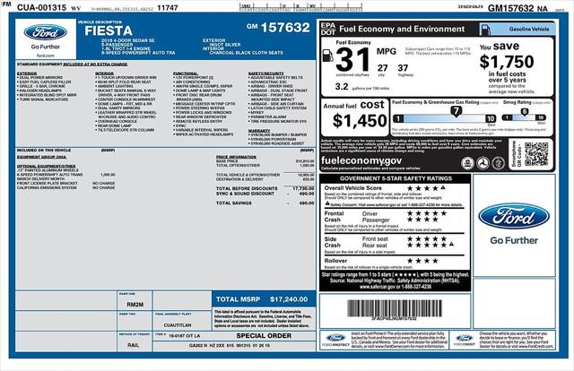 2016 Ford Fiesta SE for sale in Dover, DE