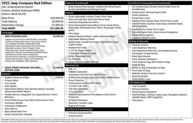 2022 Jeep Compass (RED) Edition 4x4 2022 Jeep Compass (RED) Edition 4x4