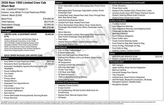 2026 RAM Ram 1500 RAM 1500 LIMITED CREW CAB 4X4 57 BOX 2026 RAM Ram 1500 RAM 1500 LIMITED CREW CAB 4X4 57 BOX