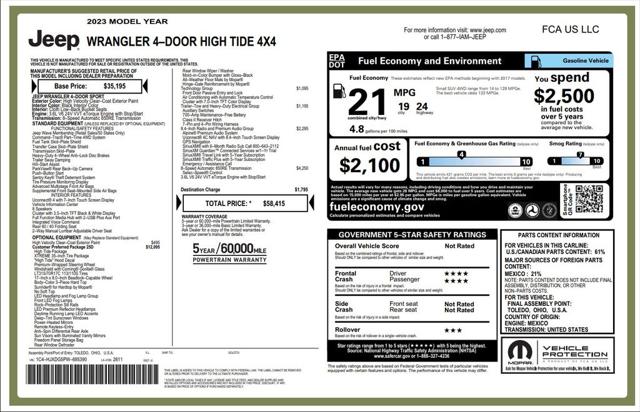 2023 Jeep Wrangler 4-Door High Tide 4x4