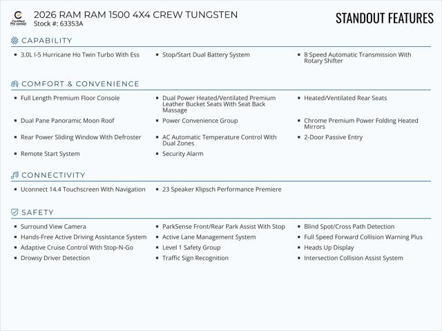 2026 RAM 1500 Tungsten Crew Cab 4x4 57 Box