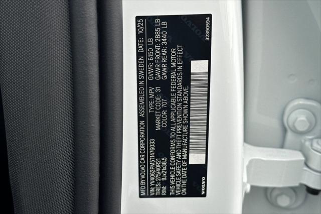 2026 Volvo XC90 Ultra Dark Theme, B6 AWD Gas (mild hybrid), Gasoline, 7 Seats