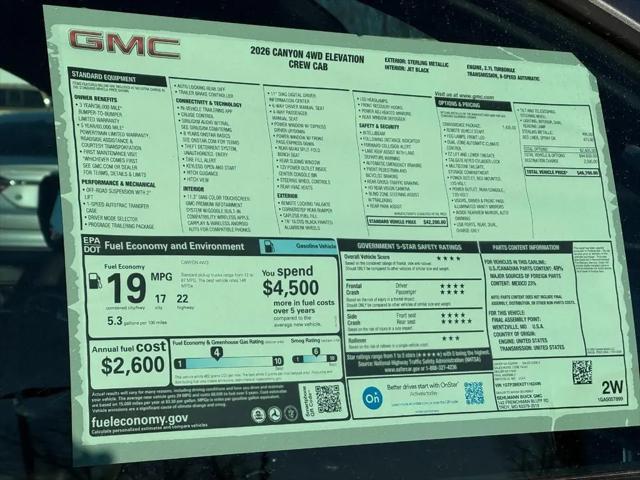 2026 GMC Canyon Elevation, 4WD