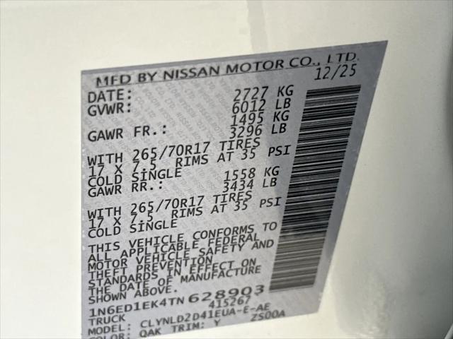 2026 Nissan Frontier Crew Cab PRO-4X 4x4