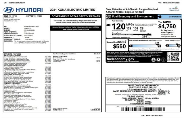 2021 Hyundai Kona Electric Limited