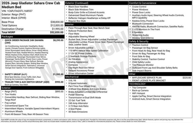 2026 Jeep Gladiator GLADIATOR SAHARA 4X4