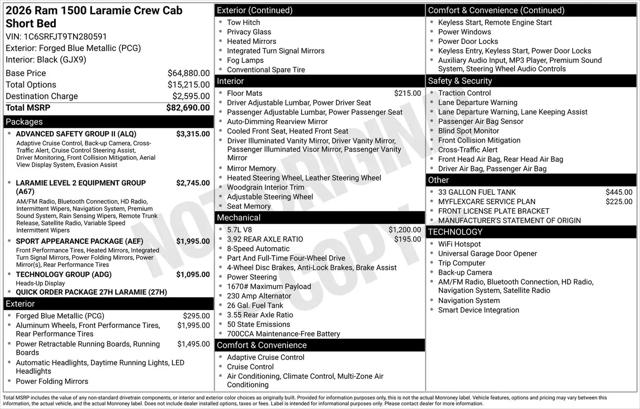 2026 Ram 1500 Laramie Crew Cab 4x4 5'7" Box