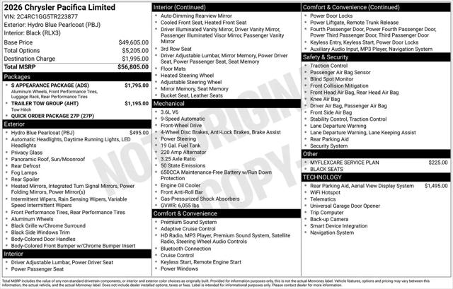 2026 Chrysler Pacifica Limited