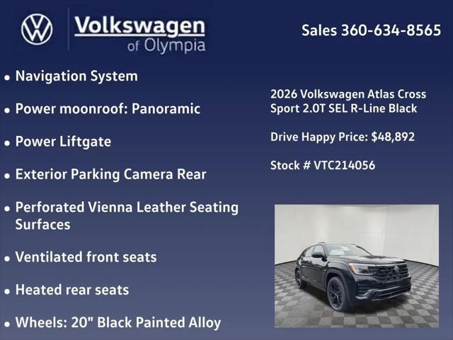 2026 Volkswagen Atlas Cross Sport SEL R-Line Black