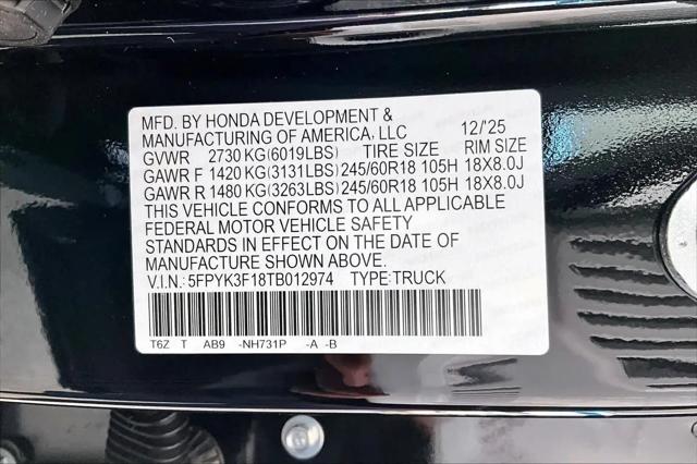 2026 Honda Ridgeline Sport