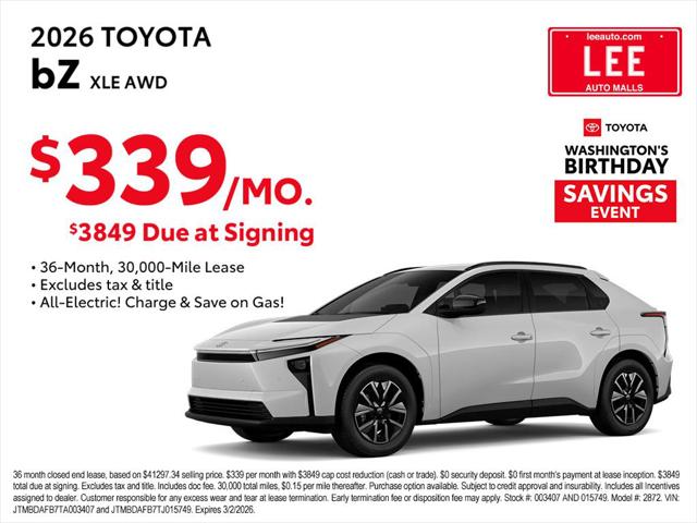 2026 Toyota bZ XLE
