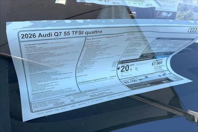 2026 Audi Q7 Premium Plus TFSI quattro tiptronic