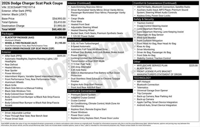 2026 Dodge Charger Scat Pack 2-Door AWD
