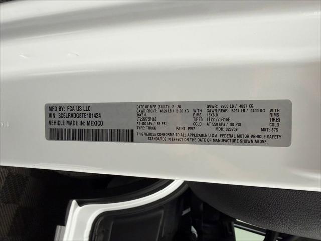 2026 Ram ProMaster Cargo Van Tradesman High Roof 159" WB w/Pass Seat