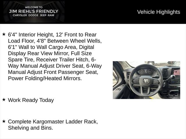 2026 Ram ProMaster Cargo Van Tradesman High Roof 159 WB w/Pass Seat