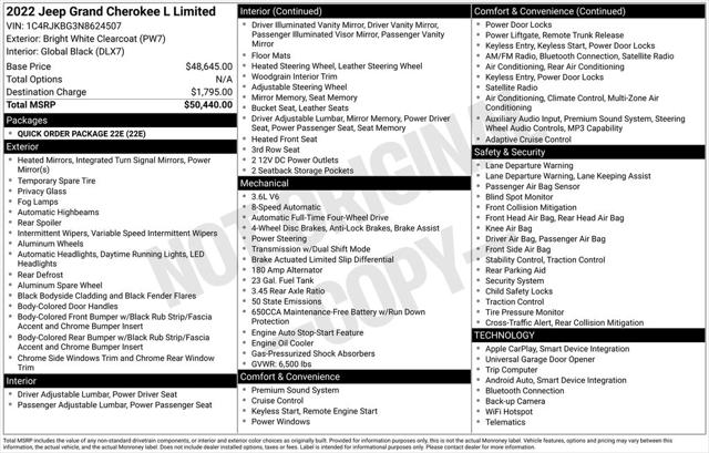 2022 Jeep Grand Cherokee L Limited 4x4