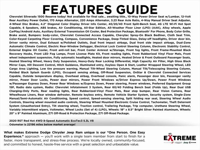 2020 Chevrolet Silverado 1500 4WD Double Cab Standard Bed RST