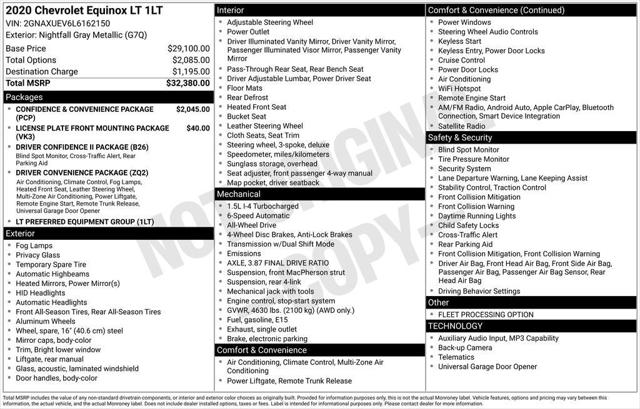 2020 Chevrolet Equinox AWD LT 1.5L Turbo
