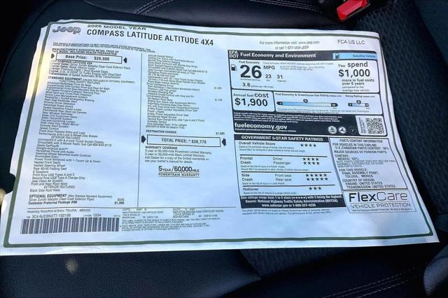 2026 Jeep Compass Latitude Altitude