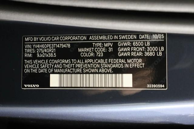 2026 Volvo XC90 Plug-In Hybrid Plus, T8 AWD, Electric/Gasoline, Bright, 7 Seats