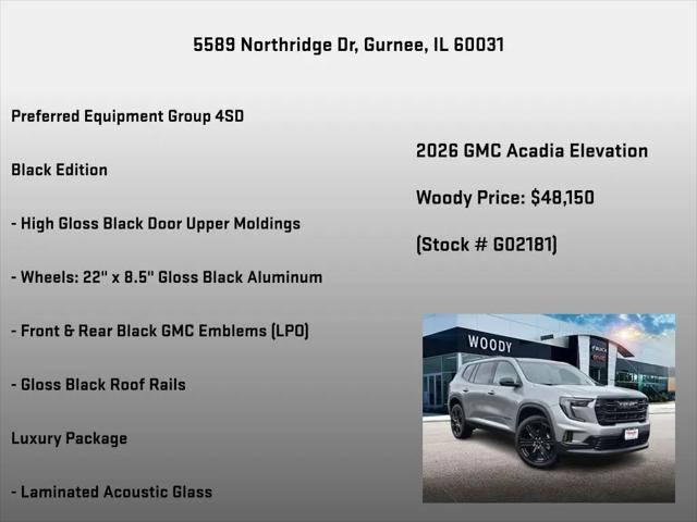 2026 GMC Acadia Elevation AWD
