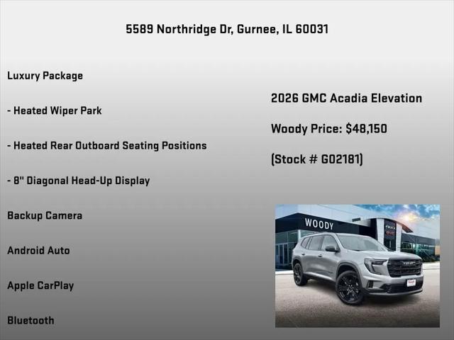 2026 GMC Acadia Elevation AWD