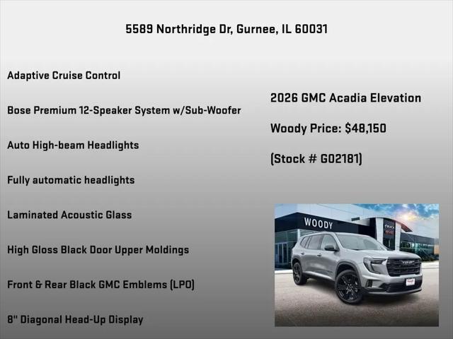 2026 GMC Acadia Elevation AWD